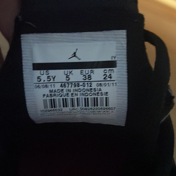 Jordan 14 size 5.5 Black and Pink made in Indonesia - Picture 4 of 7